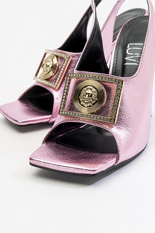 OLNEY Pembe Kadın Topuklu Ayakkabı - Görsel 5