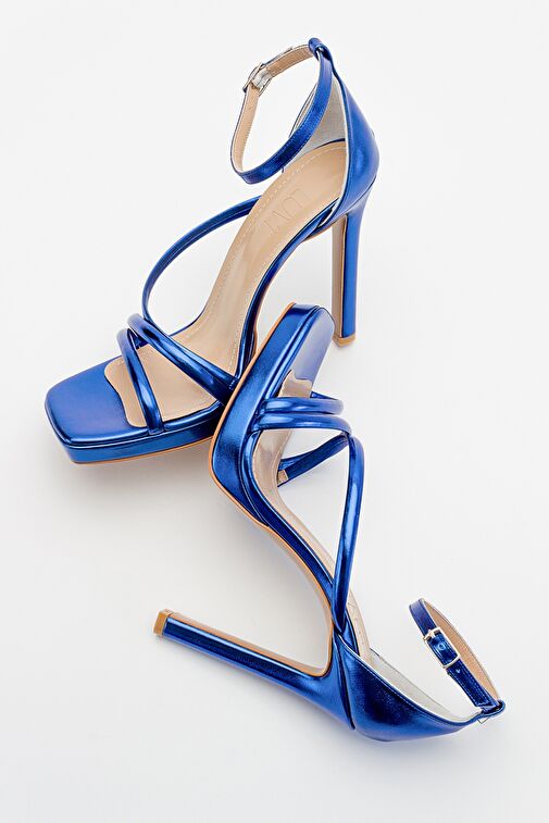 SHELP Sax Mavi Kadın Topuklu Ayakkabı - Görsel 6