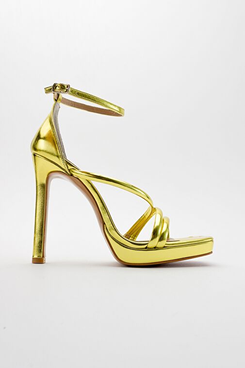 SHELP Açık Yeşil Kadın Topuklu Ayakkabı - Görsel 7