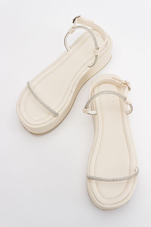 Luvi Shoes Bej Kadın Sandalet 16-9908 - Görsel 3
