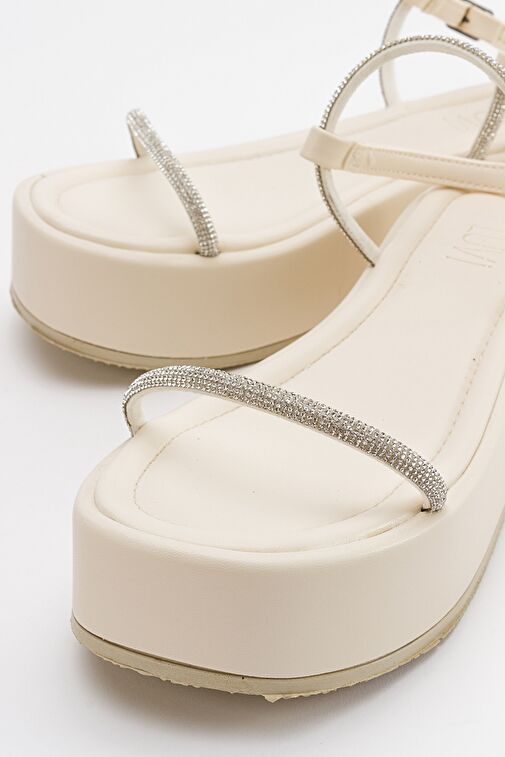 Luvi Shoes Bej Kadın Sandalet 16-9908 - Görsel 5