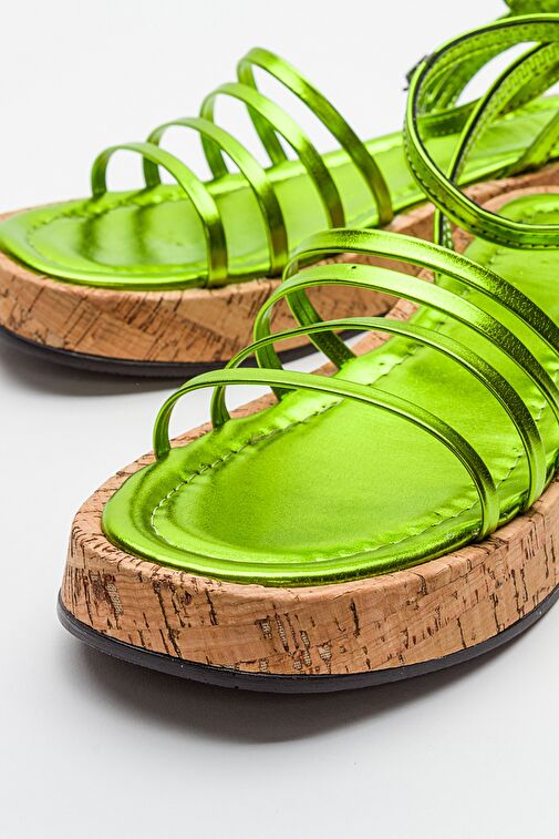 Luvi Shoes Yeşil Kadın Sandalet 16-357 - Görsel 5