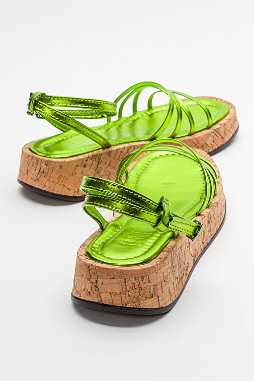 Luvi Shoes Yeşil Kadın Sandalet 16-357 - Görsel 6