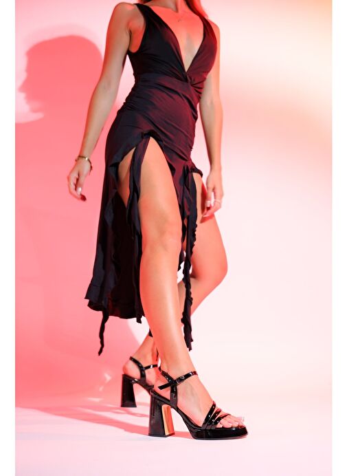 Luvi Shoes Luvi Shoes HEAS Siyah Kadın Topuklu Ayakkabı | Boyner Siyah - 9. görsel