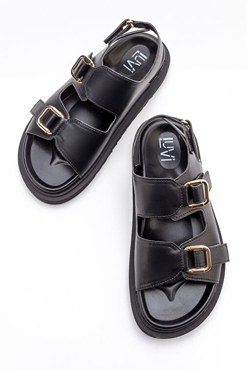 HERMOSA Siyah Kadın Sandalet - Görsel 3