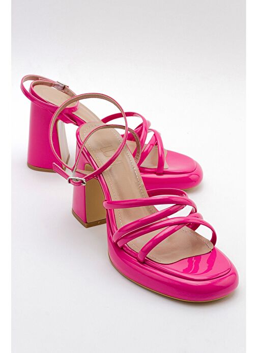 OPPE Fuşya Rugan Kadın Platform Topuklu Ayakkabı - Görsel 2