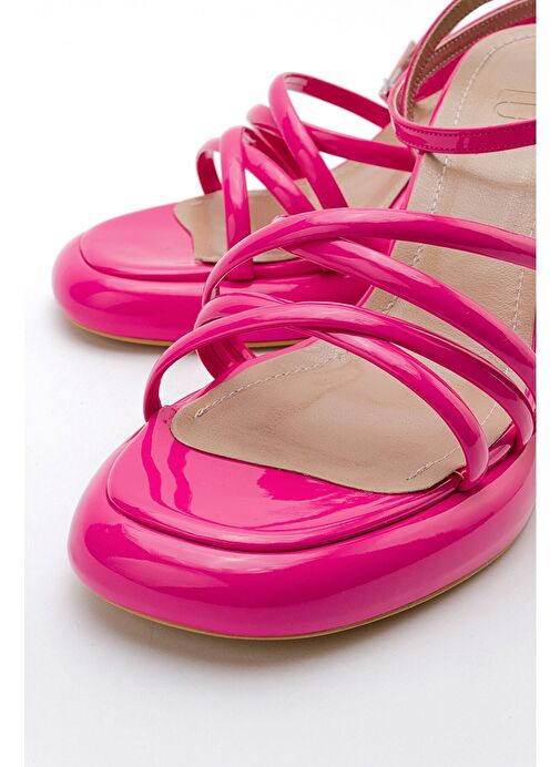 OPPE Fuşya Rugan Kadın Platform Topuklu Ayakkabı - Görsel 6