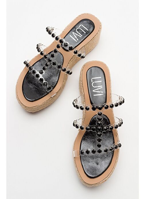 Luvi Shoes Siyah Kadın Topuklu Terlik 74-500 - Görsel 3