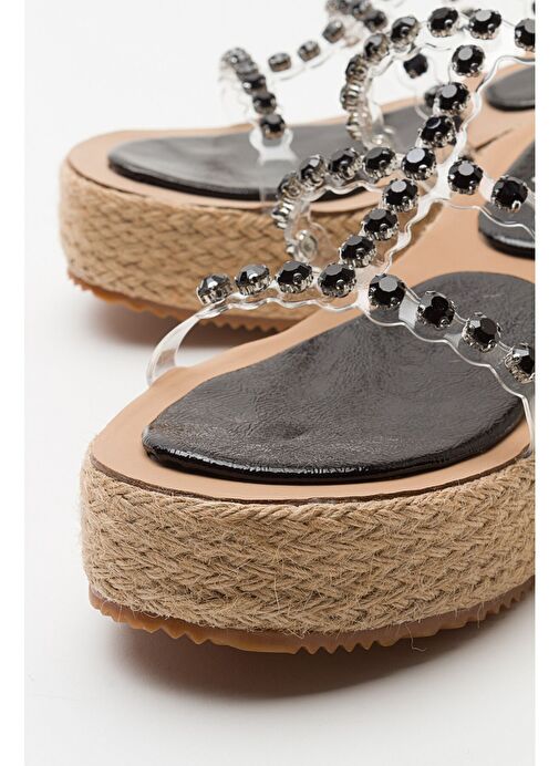 Luvi Shoes Siyah Kadın Topuklu Terlik 74-500 - Görsel 6