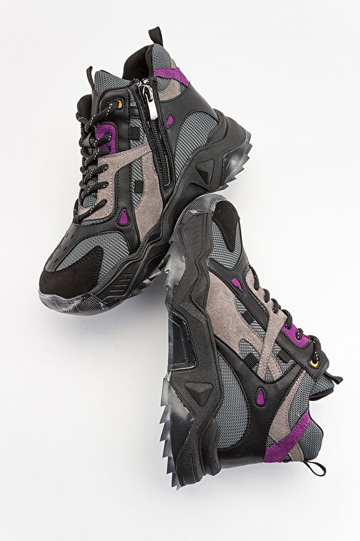 LOWEL Siyah-Mor Kadın Spor Bot - Görsel 4