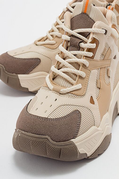 LOWEL Bej-Kahve Kadın Spor Bot - Görsel 3