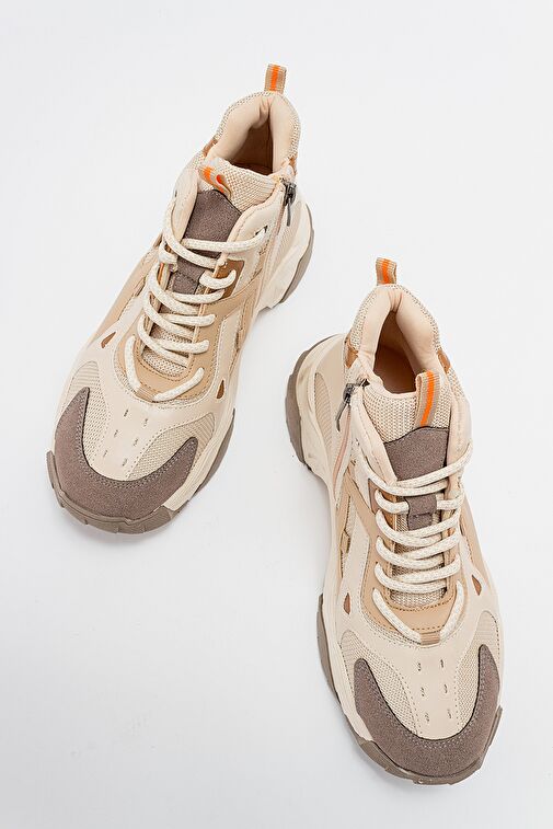 LOWEL Bej-Kahve Kadın Spor Bot - Görsel 4