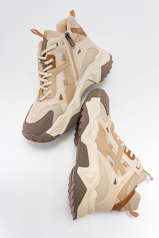 LOWEL Bej-Kahve Kadın Spor Bot - Görsel 5