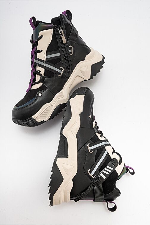 CLARA Siyah Mor Kadın Spor Bot - Görsel 4