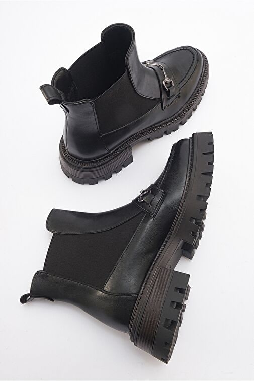 VESPER Siyah Tokalı Kadın Chelsea Bot - Görsel 3