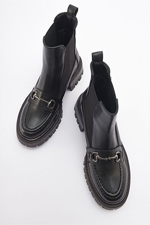 VESPER Siyah Tokalı Kadın Chelsea Bot - Görsel 5