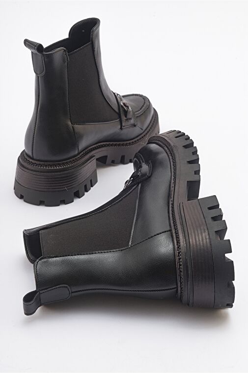 VESPER Siyah Tokalı Kadın Chelsea Bot - Görsel 6