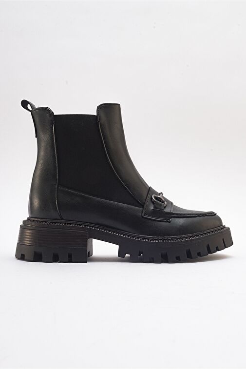 VESPER Siyah Tokalı Kadın Chelsea Bot - Görsel 7