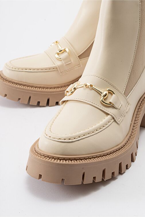 VESPER Bej Tokalı Kadın Chelsea Bot - Görsel 5