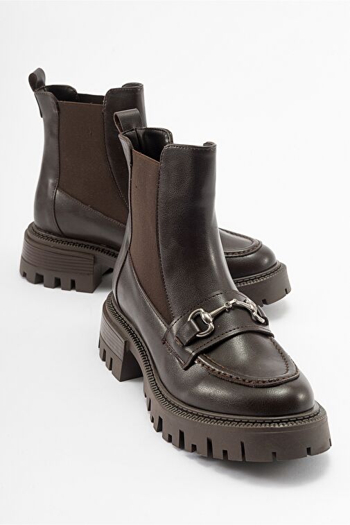 VESPER Kahverengi Tokalı Kadın Chelsea Bot - Görsel 2