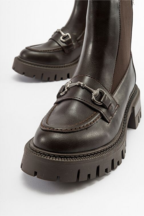 VESPER Kahverengi Tokalı Kadın Chelsea Bot - Görsel 3