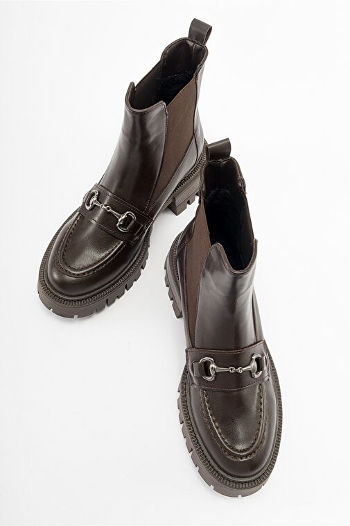 VESPER Kahverengi Tokalı Kadın Chelsea Bot - Görsel 5