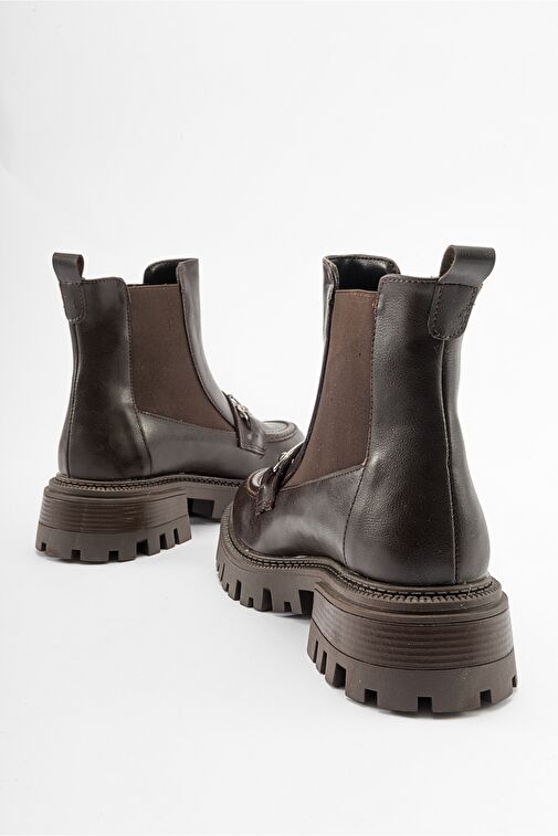 VESPER Kahverengi Tokalı Kadın Chelsea Bot - Görsel 6