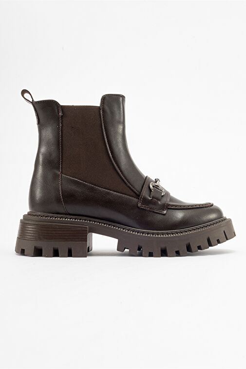 VESPER Kahverengi Tokalı Kadın Chelsea Bot - Görsel 7