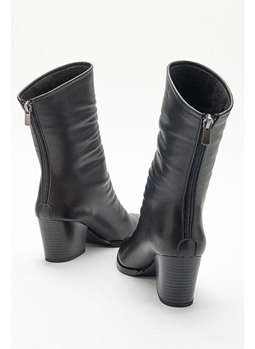 LAVAL Siyah Cilt Kadın Bot - Görsel 6