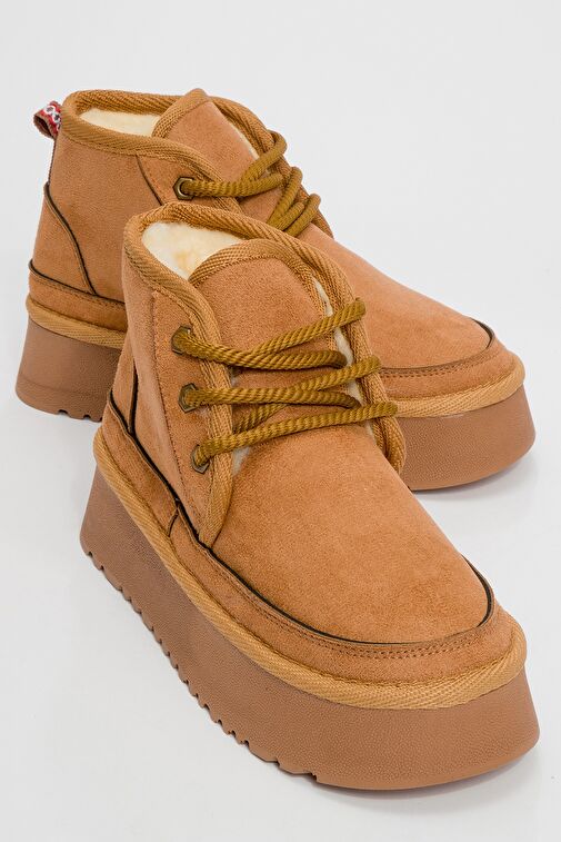 OVELA Taba Kalın Taban Bağcıklı Kadın Spor Bot - Görsel 2