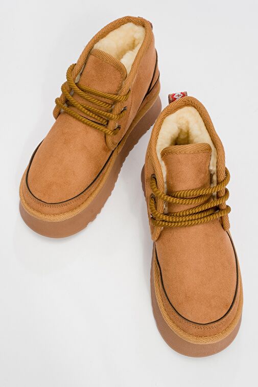 OVELA Taba Kalın Taban Bağcıklı Kadın Spor Bot - Görsel 3