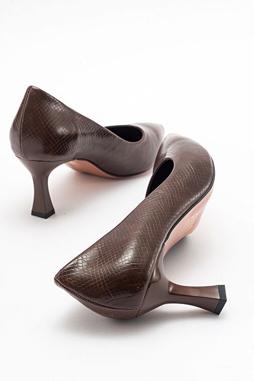 Luvi Shoes Kahverengi Kadın Stiletto 101-420 - Görsel 7