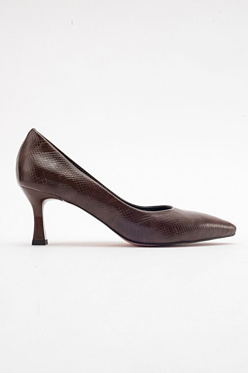 Luvi Shoes Kahverengi Kadın Stiletto 101-420 - Görsel 3