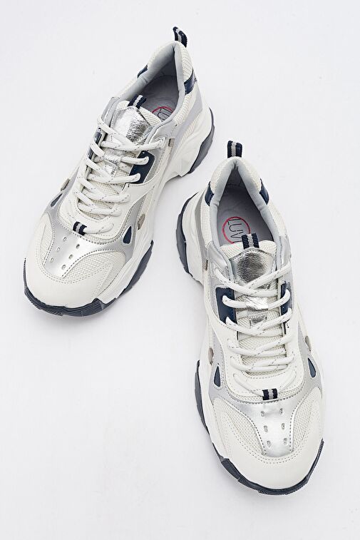 LECCE Beyaz-Laci Kadın Spor Ayakkabı - Görsel 3