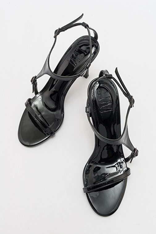 MOLDE Siyah Rugan Kadın İnce Topuklu Ayakkabı - Görsel 5