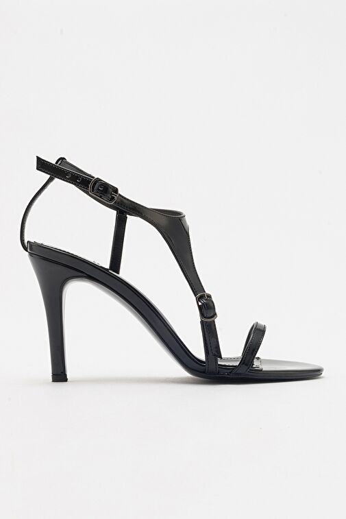 MOLDE Siyah Rugan Kadın İnce Topuklu Ayakkabı - Görsel 7