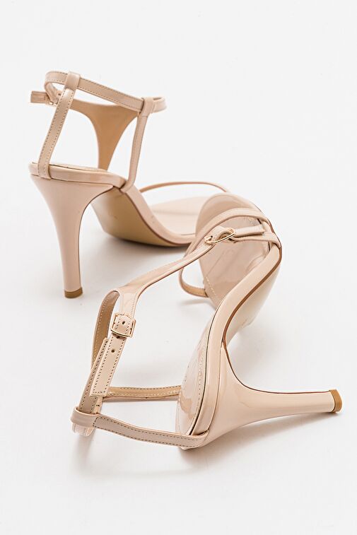 MOLDE Bej Rugan Kadın İnce Topuklu Ayakkabı - Görsel 3