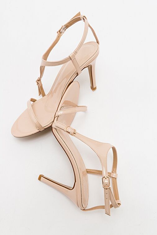 MOLDE Bej Rugan Kadın İnce Topuklu Ayakkabı - Görsel 6