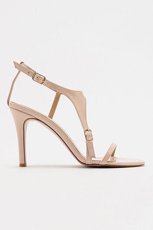 MOLDE Bej Rugan Kadın İnce Topuklu Ayakkabı - Görsel 7