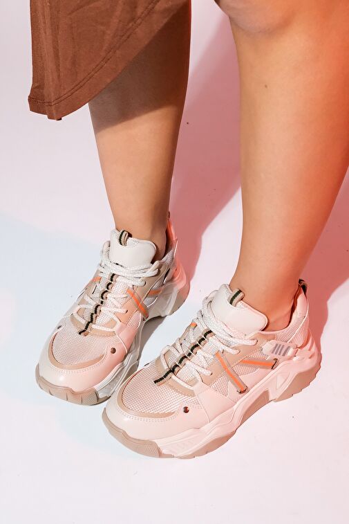 LEONA Bej Kadın Spor Sneakers - Görsel 2