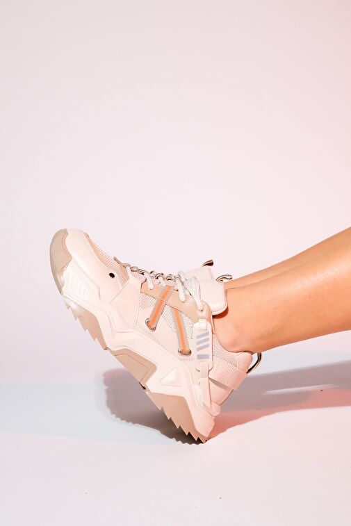LEONA Bej Kadın Spor Sneakers - Görsel 6