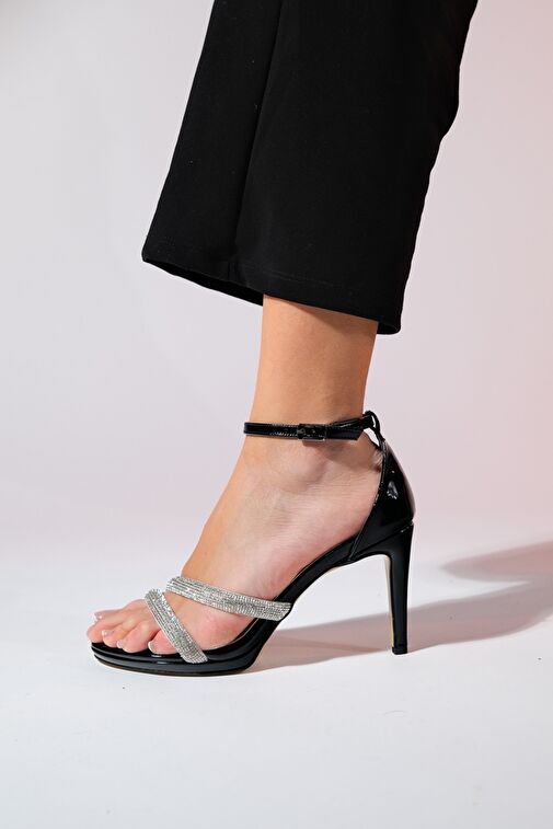 Luvi Shoes Siyah Kadın Platform Topuklu Abiye Ayakkabı 168-174 - Görsel 5