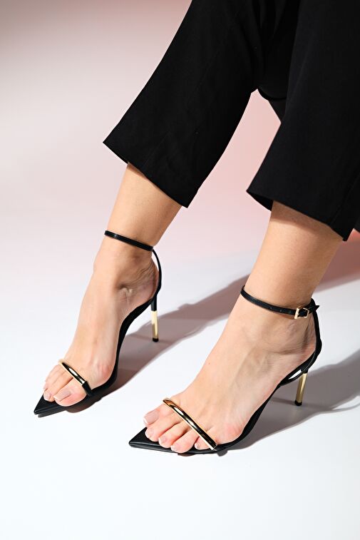 Luvi Shoes Siyah Kadın Topuklu Ayakkabı 80-9085 - Görsel 3