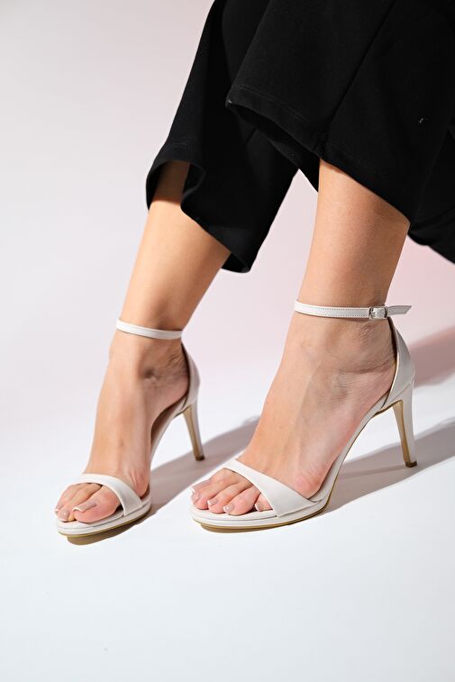 BERN Bej Rugan Kadın Platform Topuklu Abiye Ayakkabı - Görsel 6