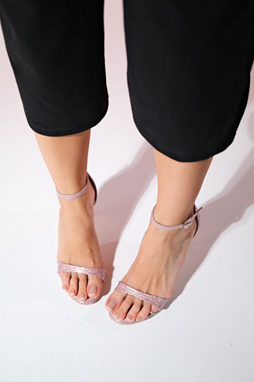 Luvi Shoes Pembe Kadın Platform Topuklu Abiye Ayakkabı 168-169 - Görsel 5