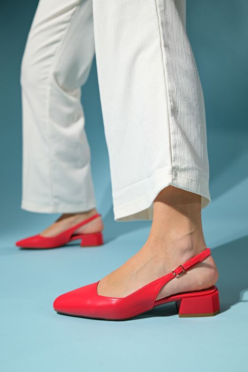 STATE Kırmızı Cilt Kadın Topuklu Ayakkabı - Görsel 2