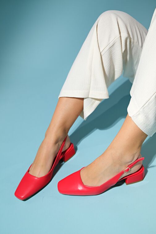 STATE Kırmızı Cilt Kadın Topuklu Ayakkabı - Görsel 3