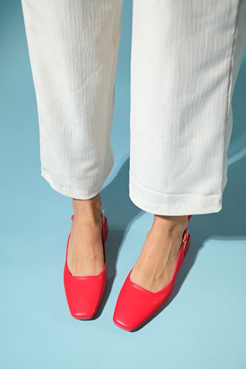 STATE Kırmızı Cilt Kadın Topuklu Ayakkabı - Görsel 4