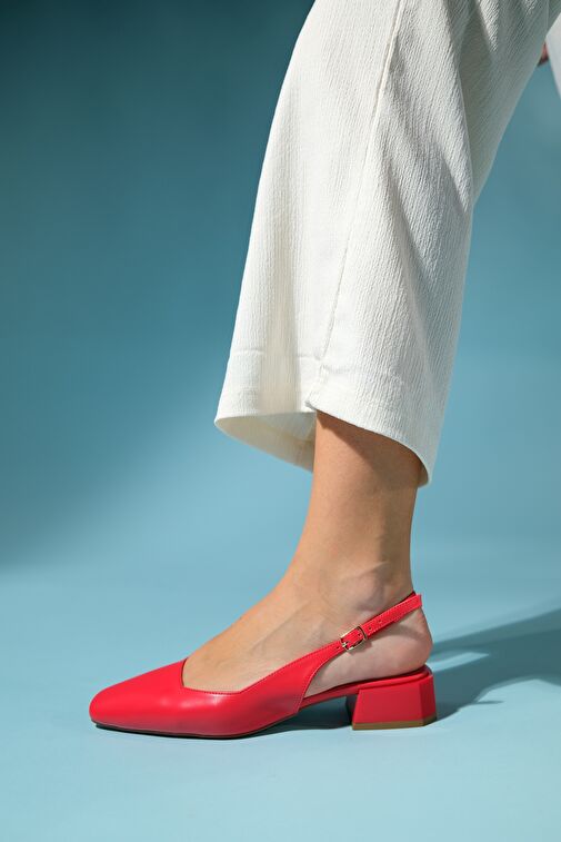 STATE Kırmızı Cilt Kadın Topuklu Ayakkabı - Görsel 5