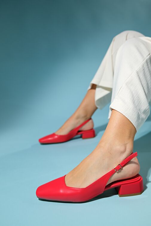 STATE Kırmızı Cilt Kadın Topuklu Ayakkabı - Görsel 6